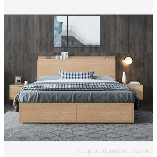 Функциональная деревянная спальня Mdf Mdf Melamine Heampare Bed